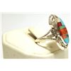 Image 2 : Navajo Multi-Stone Inlay Sterling Silver Women's Ring - Ray Jack