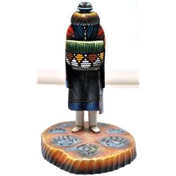 Hopi Angwusnasomtaqa Crow Mother Cottonwood Kachina - Sterling