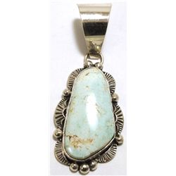 Navajo Dry Creek Turquoise Sterling Silver Pendant - Mary Ann Spencer