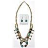 Image 1 : Navajo Multi-Stone Small Necklace & Earrings Set - Phil & Lenore Garcia