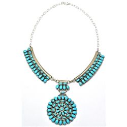 Navajo Turquoise Cluster Necklace - Juliana Williams