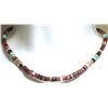 Image 2 : Navajo Spiny Oyster & Turquoise Sterling Silver Necklace - Tommy Singer