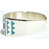 Image 2 : Zuni Multi-Stone Cardinal Sterling Silver Cuff Bracelet - Rudell & Nancy Laconsello