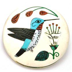 Zuni Multi-Stone Medium Bird Pendant & Pin - Rudell & Nancy Laconsello