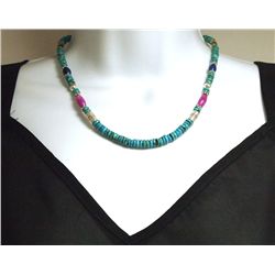 Navajo Turquoise & Multi-Stone Necklace - Tommy Singer