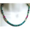 Image 2 : Navajo Turquoise & Multi-Stone Necklace - Tommy Singer