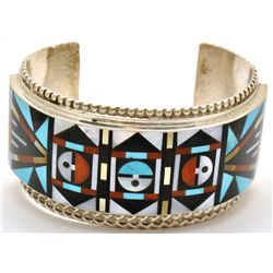 Zuni Multi-Stone Sterling Silver Bracelet - Ricky Vacit