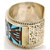 Image 3 : Zuni Multi-Stone Sterling Silver Bracelet - Ricky Vacit