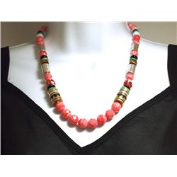 Navajo Rhodochrosite & Multi-Stone Necklace - Tommy Singer