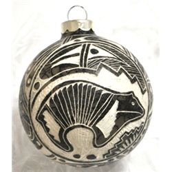 Navajo Bear Horsehair Christmas Tree Ornament - Elaine Whitegoat