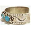 Image 3 : Zuni Turquoise Sterling Silver Snake Cuff Bracelet - Effie Calavaza