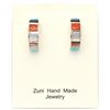 Image 1 : Zuni Multi-Stone Half-Ring Earrings