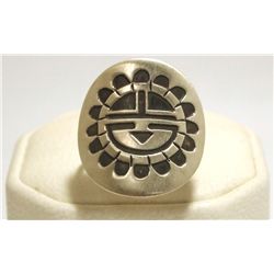 Navajo Sterling Silver Sun Face Women's Ring - Stanley Gene