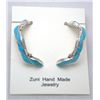 Image 1 : Zuni Turquoise Long Bolt Earrings