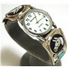 Image 1 : Zuni Multi-Stone Inlay Horse Sterling Silver Men's Watch - Isabelle Simplicio