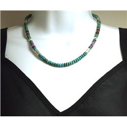 Navajo Turquoise & Multi-Stone Necklace - Tommy Singer