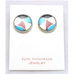 Zuni Multi-Stone Circle Earrings