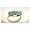 Image 1 : Zuni Turquoise Inlay Sterling Silver Men's Ring - Jim Haloo