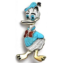 Zuni Donald Duck Pendant & Pin - Andrea Shirley