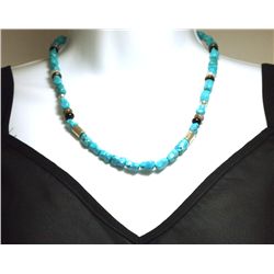 Navajo Turquoise & Multi-Stone Sterling Silver Necklace - Tommy Singer