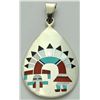 Image 1 : Zuni Multi-Stone Rainbow Kachina Pendant - Fred & Lolita Natachu