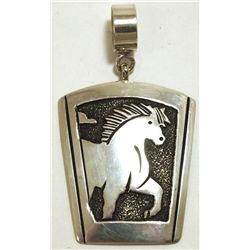 Navajo Sterling Silver Horse Pendant - Tommy Singer