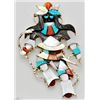 Image 1 : Zuni Multi-Stone Kachina Pendant & Pin - Jonathan Beyuka