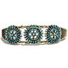 Image 1 : Zuni Turquoise Petit Point Sterling Silver Cuff Bracelet