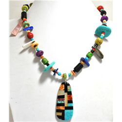 Santo Domingo Multi-Stone & Shell Necklace - Delbert & Torevia Crespin