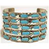 Image 1 : Zuni Turquoise Sterling Silver Snake Cuff Bracelet - Effie Calavaza