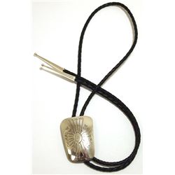 Navajo Sterling Silver Bolo Tie - Joann Silver