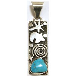 Navjao Turquoise Sterling Silver Pendant - Alex Sanchez