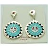 Image 1 : Zuni Multi-Stone Sun Earrings - Fred & Lolita Natachu