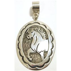 Navajo Sterling Silver Horse Pendant - Tommy Singer