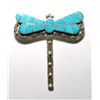 Image 1 : Zuni Turquoise Dragonfly Pendant & Pin