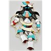 Image 1 : Zuni Multi-Stone Kachina Pendant & Pin - Jonathan Beyuka