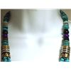 Image 4 : Navajo Turquoise & Multi-Stone 3-Strand Necklace - Tommy Singer