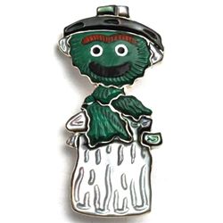 Zuni Oscar the Grouch Pendant & Pin - Andrea Shirley