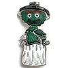 Image 1 : Zuni Oscar the Grouch Pendant & Pin - Andrea Shirley