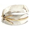 Image 3 : Navajo 12k Gold Fill over Sterling Silver Feather Cuff Bracelet - Virgil Reader