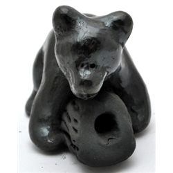 Santa Clara Black Pottery Bear - Paul & Dorothy Gutierrez