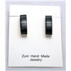 Image 1 : Zuni Onyx Half-Ring Earrings