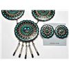 Image 2 : Zuni Onyx & Turquoise Necklace & Earrings Set - Ben & Shirley Tzuni