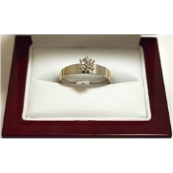 Dead Pawn Non-Native Diamond 14k White Gold Flower Women's Ring - Z