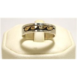 Navajo 14k Gold over Sterling Silver Men's Ring - David Skeets