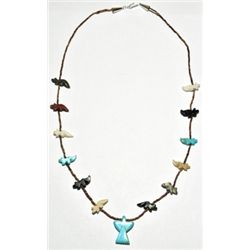 Navajo Multi-Stone Fetish Necklace