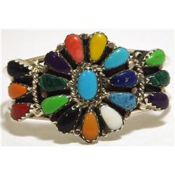 Navajo Multi-Stone Sterling Silver BABY Cuff Bracelet - Lisa Williams