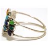 Image 3 : Navajo Multi-Stone Sterling Silver BABY Cuff Bracelet - Lisa Williams