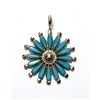 Image 1 : Zuni Turquoise Small Flower Pendant