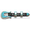 Image 1 : Zuni Turquoise Sterling Silver Ranger Buckle - Dickie Quandelacy